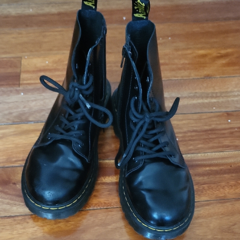 Dr. Martens Black Combat Boots 8-Eye Leather